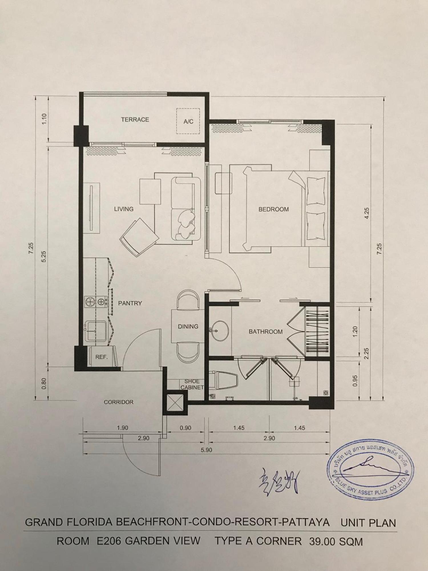 Grand Florida芭提雅带免费游泳池温泉桑拿浴和健身房瑜伽室私家海滩公寓e206 Nacsomtien Kültér fotó